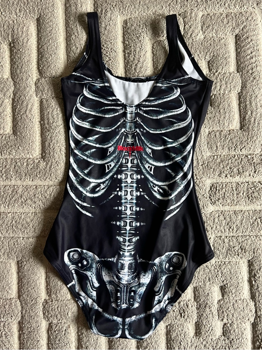 Black milk swim skeleton bodysuit leotard one piece xs - Picture 2 of 3